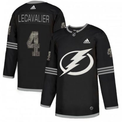 Adidas Tampa Bay Lightning #4 Vincent Lecavalier Black Authentic Classic Stitched NHL Jersey