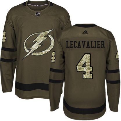 Adidas Tampa Bay Lightning #4 Vincent Lecavalier Green Salute to Service Stitched NHL Jersey