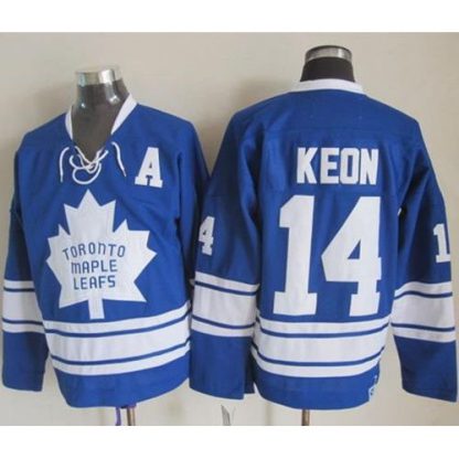 Toronto Maple Leafs #14 Dave Keon Blue CCM Throwback Third Stitched NHL Jersey