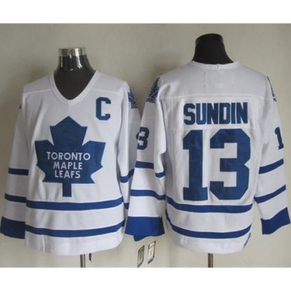 Toronto Maple Leafs #13 Mats Sundin White CCM Throwback Stitched NHL Jersey