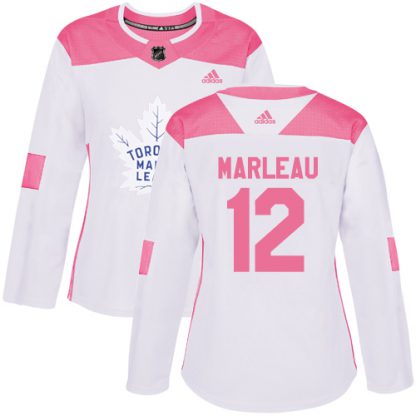 Adidas Toronto Maple Leafs #12 Patrick Marleau White/Pink Authentic Fashion Women's Stitched NHL Jersey