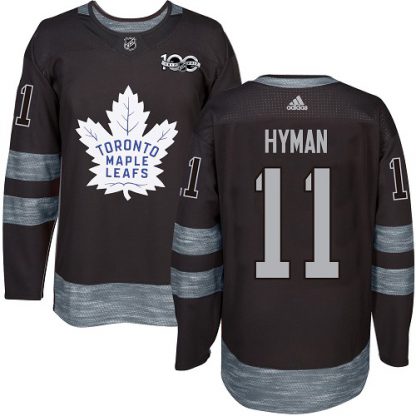 Adidas Toronto Maple Leafs #11 Zach Hyman Black 1917-2017 100th Anniversary Stitched NHL Jersey