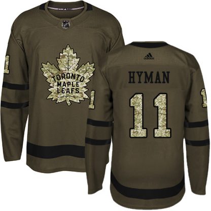 Adidas Toronto Maple Leafs #11 Zach Hyman Green Salute to Service Stitched NHL Jersey