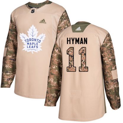 Adidas Toronto Maple Leafs #11 Zach Hyman Camo Authentic 2017 Veterans Day Stitched NHL Jersey