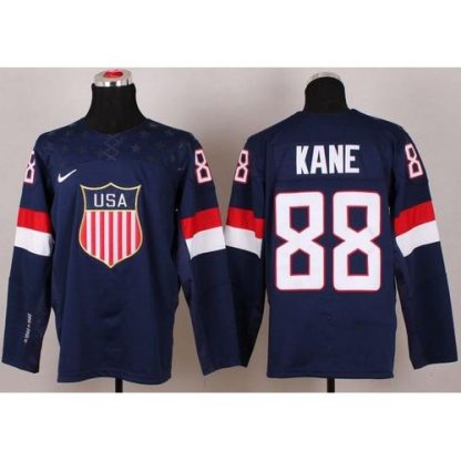 2014 Olympic Team USA #88 Patrick Kane Navy Blue Stitched NHL Jersey