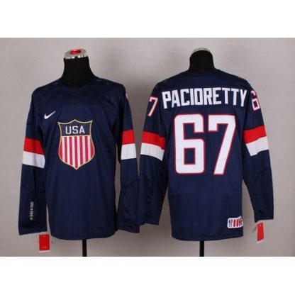 2014 Olympic Team USA #67 Max Pacioretty Navy Blue Stitched NHL Jersey