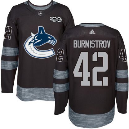 Adidas Vancouver Canucks #42 Alex Burmistrov Black 1917-2017 100th Anniversary Stitched NHL Jersey