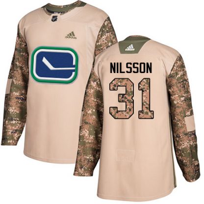 Adidas Vancouver Canucks #31 Anders Nilsson Camo Authentic 2017 Veterans Day Stitched NHL Jersey