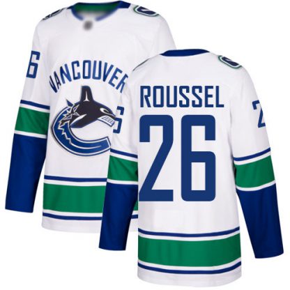 Adidas Vancouver Canucks #26 Antoine Roussel White Road Authentic Stitched NHL Jersey
