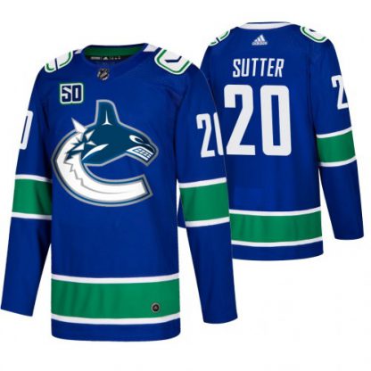 Men's Vancouver Vancouver Canucks #20 Brandon Sutter Adidas Blue 2019-20 Home Authentic NHL Jersey