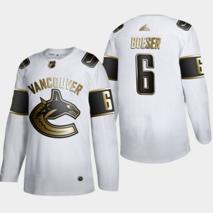 Vancouver Vancouver Canucks #6 Brock Boeser Men's Adidas White Golden Edition Limited Stitched NHL Jersey