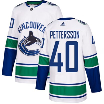 Adidas Vancouver Canucks #40 Elias Pettersson White Road Authentic Youth Stitched NHL Jersey