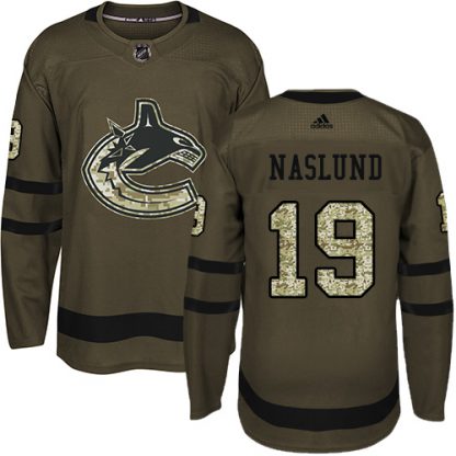 Adidas Vancouver Canucks #19 Markus Naslund Green Salute to Service Stitched NHL Jersey
