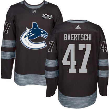 Adidas Vancouver Canucks #47 Sven Baertschi Black 1917-2017 100th Anniversary Stitched NHL Jersey