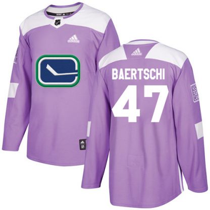 Adidas Vancouver Canucks #47 Sven Baertschi Purple Authentic Fights Cancer Stitched NHL Jersey
