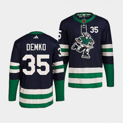Vancouver Vancouver Canucks #35 Thatcher Demko Men's adidas Reverse Retro 2.0 Authentic Player Jersey - Navy