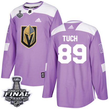 Adidas Vegas Golden Knights #89 Alex Tuch Purple Authentic Fights Cancer 2018 Stanley Cup Final Stitched NHL Jersey