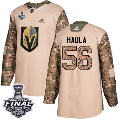 Adidas Vegas Golden Knights #56 Erik Haula Camo Authentic 2017 Veterans Day 2018 Stanley Cup Final Stitched NHL Jersey