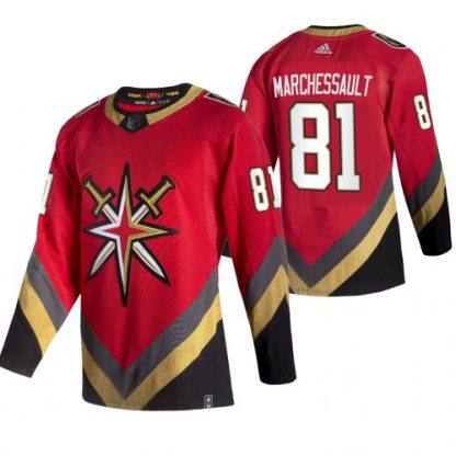 Vegas Vegas Golden Knights #81 Jonathan Marchessault Red Men's Adidas 2020-21 Reverse Retro Alternate NHL Jersey