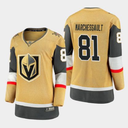 Vegas Vegas Golden Knights #81 Jonathan Marchessault Women 2020-21 Player Alternate Stitched NHL Jersey Gold