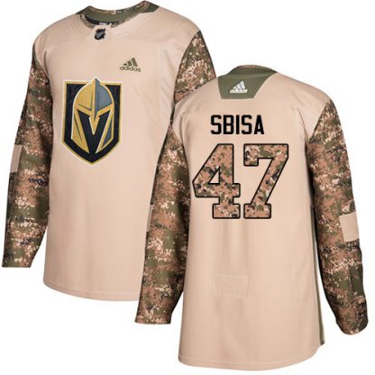 Adidas Vegas Golden Knights #47 Luca Sbisa Camo Authentic 2017 Veterans Day Stitched NHL Jersey
