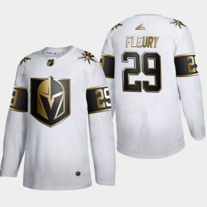 Vegas Vegas Golden Knights #29 Marc-Andre Fleury Men's Adidas White Golden Edition Limited Stitched NHL Jersey
