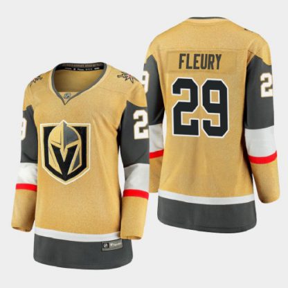 Vegas Vegas Golden Knights #29 Marc-Andre Fleury Women 2020-21 Player Alternate Stitched NHL Jersey Gold