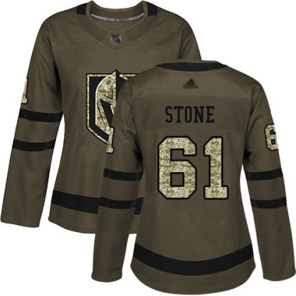 Adidas Vegas Golden Knights #61 Mark Stone Green Salute to Service Women's Stitched NHL Jersey