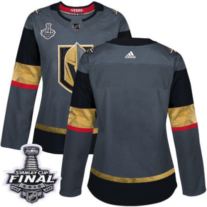 Adidas Vegas Golden Knights Blank Grey Home Authentic 2018 Stanley Cup Final Women's Stitched NHL Jersey