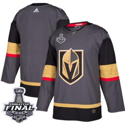 Adidas Vegas Golden Knights Blank Grey Home Authentic 2018 Stanley Cup Final Stitched Youth NHL Jersey