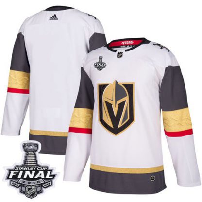 Adidas Vegas Golden Knights Blank White Road Authentic 2018 Stanley Cup Final Stitched Youth NHL Jersey
