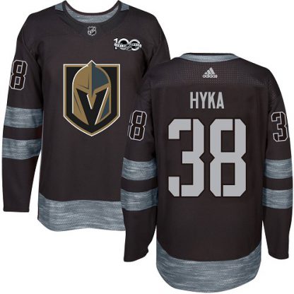 Adidas Vegas Golden Knights #38 Tomas Hyka Black 1917-2017 100th Anniversary Stitched NHL Jersey