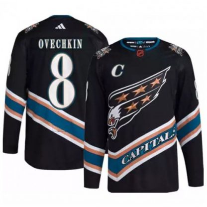 Washington Washington Capitals #8 Alex Ovechkin Men's adidas Reverse Retro 2.0 Authentic Player Jersey - Black
