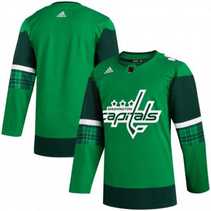 Washington Washington Capitals Blank Men's Adidas 2020 St. Patrick's Day Stitched NHL Jersey Green