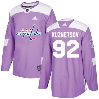 Adidas Washington Capitals #92 Evgeny Kuznetsov Purple Authentic Fights Cancer Stitched Youth NHL Jersey
