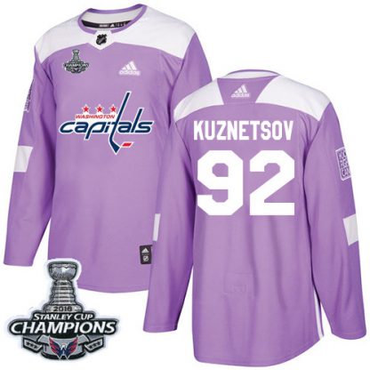 Adidas Washington Capitals #92 Evgeny Kuznetsov Purple Authentic Fights Cancer Stanley Cup Final Champions Stitched Youth NHL Jersey