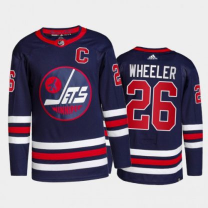 Adidas Winnipeg Jets #26 Blake Wheeler Men's 2021-22 Alternate Authentic NHL Jersey - Navy