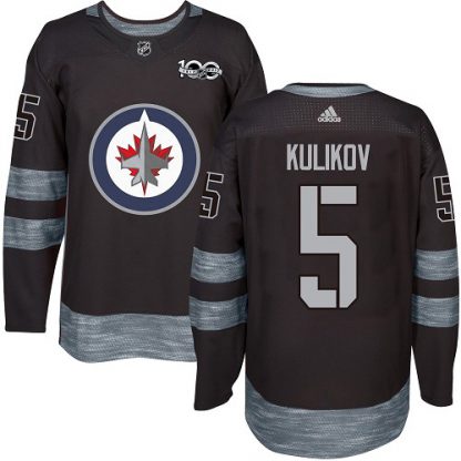 Adidas Winnipeg Jets #5 Dmitry Kulikov Black 1917-2017 100th Anniversary Stitched NHL Jersey