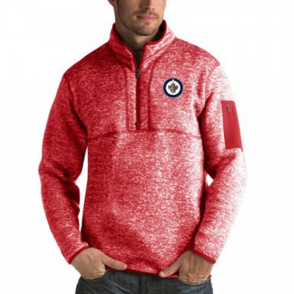 Winnipeg Winnipeg Jets Antigua Fortune Quarter-Zip Pullover Jacket Red
