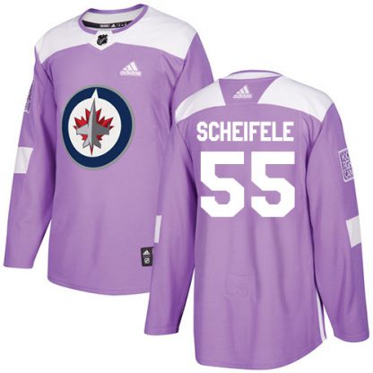 Adidas Winnipeg Jets #55 Mark Scheifele Purple Authentic Fights Cancer Stitched NHL Jersey