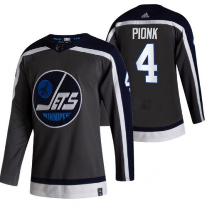 Winnipeg Winnipeg Jets #4 Neal Pionk Black Men's Adidas 2020-21 Reverse Retro Alternate NHL Jersey