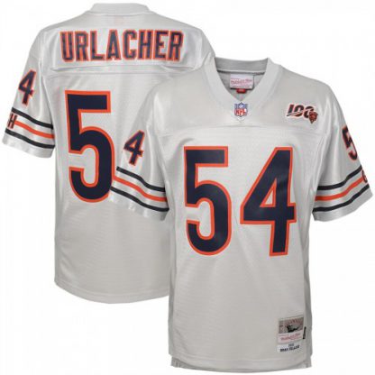 Youth Chicago Chicago Bears #54 Brian Urlacher Mitchell & Ness Platinum 100th Season Retired Player Legacy Jersey