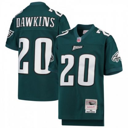 Youth Philadelphia Philadelphia Eagles #20 Brian Dawkins Mitchell & Ness Midnight Green 2004 Legacy Retired Player Jersey