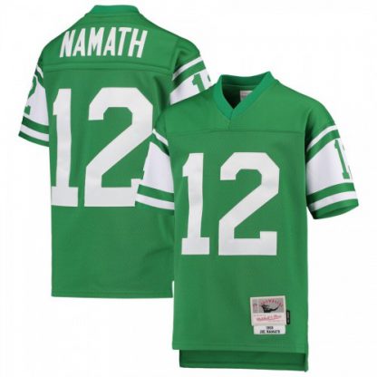 Youth New York New York Jets #12 Joe Namath Mitchell & Ness Green 1968 Legacy Retired Player Jersey