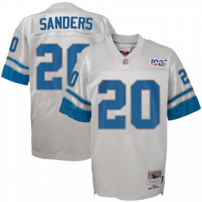 Youth Detroit Detroit Lions #20 Barry Sanders Mitchell & Ness Platinum NFL 100 Retired Player Legacy Jersey