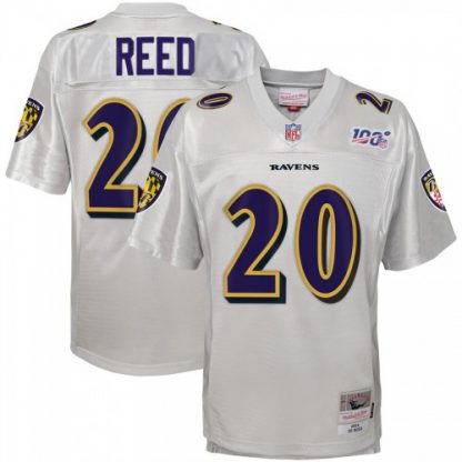 Youth Baltimore Baltimore Ravens #20 Ed Reed Mitchell & Ness Platinum NFL 100 Retired Player Legacy Jersey