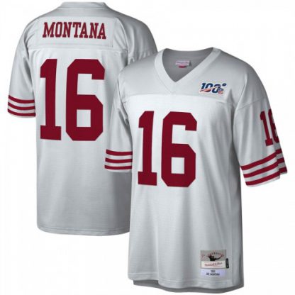 San Francisco San Francisco 49ers #16 Joe Montana Mitchell & Ness NFL 100 Retired Player Platinum Jersey