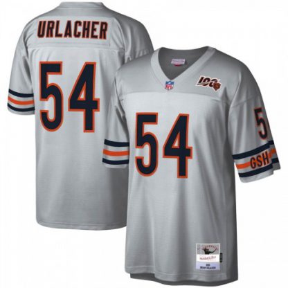 Chicago Chicago Bears #54 Brian Urlacher Mitchell & Ness NFL 100 Retired Player Platinum Jersey