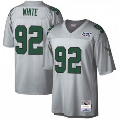 Philadelphia Philadelphia Eagles #92 Reggie White Mitchell & Ness NFL 100 Retired Player Platinum Jersey