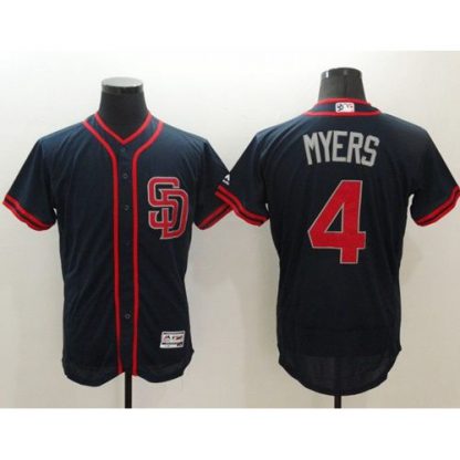 San Diego Padres #4 Wil Myers Navy Blue Fashion Stars & Stripes Flexbase Authentic Stitched MLB Jersey